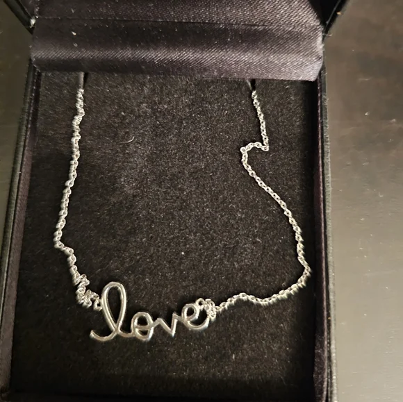 Sterling Silver "Love" Necklace - Picture 1 of 4